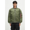 Bunda Alpha Industries MA-1 CS pánska, zelená farba, prechodná, oversize, 136136