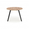 HALMAR Okrúhly jedálenský stôl rozkladací RUBEN, čierna/dub artisan