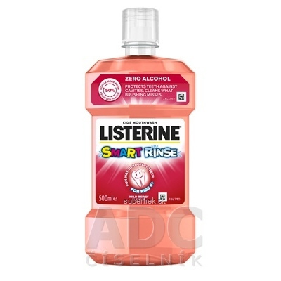 LISTERINE Smart Rinse Mild Berry ústna voda 1x500 ml, 3574661787190