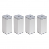 Walteco Nábytková noha 40x40x100mm, 50 kg, plast, aluminium optik, 4 ks , 10177