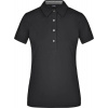 James & Nicholson | JN 969, Dámske piqué polo, čierna - čierna - biela, L