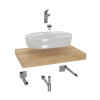 Hansgrohe Koupelnová sestava Siko s deskou pod umyvadlo Dolce 80x8x50 cm dub halifax KSETDO2