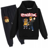 Teplaková súprava - Detské dráhy Skua Veľkosť 130 biela (Mikina Roblox a nohavice čierne športové súpravy)