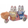 Sylvanian family Tandemový bicykel pre Husky súrodencov