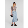 SUKŇA KARL LAGERFELD JEANS KLJ MONOGRAM DENIM MAXI SKIRT LIGHT BLUE