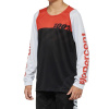 100% R-CORE Youth Long Sleeve Jersey Black/Racer Red - M