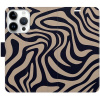 iSaprio Flip púzdro Zebra Black 02 pre iPhone 15 Pre n24zb02-FLP2-i15p