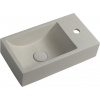 Sapho CREST R betónové umývadlo vrátane výpusti, 40x22 cm, biely pieskovec AR413