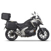 SHAD Kompletná sada čiernych hliníkových kufrov SHAD TERRA BLACK, 37 litrov vrchný kufor, 36/36 litrov bočné kufre, vrátane montážnej sady a platni SHAD HONDA NC 750 X 2021-