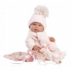 Llorens 84338 NEW BORN DIEVČATKO- realistická bábätko s celovinylovým telom 43 cm