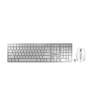 CHERRY DW 9100 SLIM klávesnica Obsahuje myš Univerzálne RF Wireless + Bluetooth Cesky, Slovenský Strieborná (JD-9100CS-1)