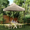 Skladací pop-up párty stan sivohnedý 200x200x306 cm-ForU-4004986