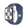 Apple Apple Watch SE (2024) GPS 44mm Silver Alu Case, Denim Sport Strap M/L EU MXER3