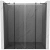 Mexen Velar Duo, posuvné sprchové dvere do otvoru 200 cm, 8mm šedé sklo, brúsený grafit, 871-200-000-42-95