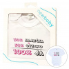 Body s potlačou New Baby 50% MAMIČKA + 50% OTECKO - 100% JA ružové - darčekové balenie - 50