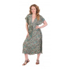 Sanu Babu Dlhé šaty s krátkym rukávom, guma a šnúrka v páse s potlačou (6C) FREE