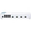 QNAP řízený switch QSW-M408S (12portů: 8x Gigabit port + 4x 10G SFP+ porty)