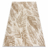 Dywany Łuszczów FLAT 48977256 Sisalový koberec Palmové listy - prírodná béžová farba slamy, šnúrka 160x230 cm
