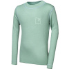 SENSOR MERINO DF LOGO UP juniorské triko dl.rukáv basil green - 150