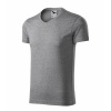 Pánske pracovné tričko MALFINI Slim Fit V-neck Farba: tmavosivý melír, Veľkosť: 2XL