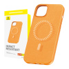 Magnetické puzdro na telefón pre iPhone 15 ProMax Baseus Fauxther Series (oranžové) 6932172641283