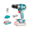 TOTAL Vrtací šroubovák AKU s příklepem, brushless, 20V Li-ion (2x), industrial