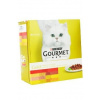 Gourmet hovädzie / morka s kačicou / losos s kuraťom / kurča s pečeňou v šťave 8 x 85 g