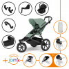 Set 11v1 Thule Urban Glide 3 Mist Green s magnetickou sponou + madlo + vanička Black + príslušenstvo JOMK + autosedačka Thule Maple Black s ISOFIX základňou Thule Alfi a adaptéry