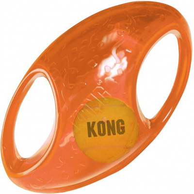 Kong Jumbler hračka pre psov gumová lopta rugby L / XL 18cm