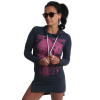 Yakuza dámske šaty s kapucňou MASQUERADE SWEAT LITE HOODIE DRESS GKB 19132 parisian night Farba: modrá, Veľkosti dámske: XL