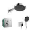 Hansgrohe Sprchový set s batériou pod omietku, s telesom, priemer 25 cm, 3 prúdy, chróm SANI21HHH005-HG