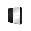 Bývaj s nami SK, BETKA 58 šatníková skriňa so zrkadlom, čierna 22W01658 LTD