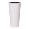 Prosperplast Květináč TUBUS SLIM + vklad bílý lesk 25 cm