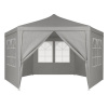 Záhradný altánok 2 x 2 m – párty stan so stenami a oknami sivá