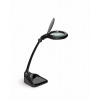 LED lampa s lupou Iris , čierna
