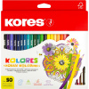 Kores Kores, 93350, Kolores Mandalas, sada ergonomických pastelek, 50 ks