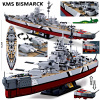Kocky KMS BISMARCK Pásavec Loď KMS TIRPITZ OBROVSKÁ Námorná Loď 2v1 1849 dielov