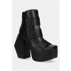 Kožené členkové topánky United Nude Stage Tron čierna farba, na podpätku, 109420116 EUR 40
