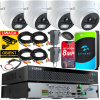 FORCE Sada monitorovania 4x 8MPx 4K AHD kamera, DISK 1 TB, ONLINE NÁHĽAD
