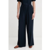 Nohavice Tommy Hilfiger dámske, tmavomodrá farba, široké, vysoký pás, WW0WW44542 34