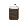 Dreja Skrinka pod umývadlo HOST SZD 40 - D25 Teak / Bez úchytky T31 / D25 Teak / Pravé