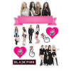 CUKROVÁ TLAČ jedlý obrázok na tortu Cukrová hmota BLACKPINK KPOP + TEXT 9