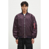 Bunda Alpha Industries MA-1 CS pánska, fialová farba, prechodná, oversize, 136136
