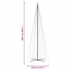 vidaXL Vianočný stromček kužeľ studený biely 1400 LED 160x500 cm - Biela - 174075-108329