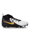 Nike Phantom Luna II Academy Junior Firm Ground Football Boots White/Blk/Gold 4 (36.5)