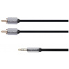 kabel kruger & matz jack 3.5 stereo/2xcinch 1m km0309