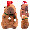 Plyšová Hračka Kapybara Zimná So Šálom Vianočná Plyšová Hračka Veľká 30 cm