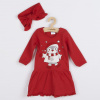 Dojčenské bavlnené šatôčky s čelenkou New Baby Winter Penguin Farba: Červená, Veľkosť: 80 (9-12m)