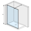 Jika Pure - Sklenená stena bočná 120 cm na sprchovú vaničku 120 cmx80 cm a 120 cm x 90 cm, s úpravou Jika Perla Glass, 1200 mm x 200 mm x 2000 mm H2674230026681