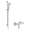 HansGrohe Croma Select E - Sprchová súprava Vario s termostatom, 3 prúdy, sprchová tyč 900 mm, biela/chróm 27082400